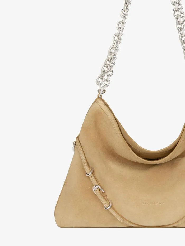 Medium Voyou Chain Bag In Suede Hazel Women Givenchy Shoulder Bags