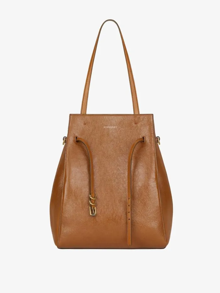 Medium Voyou Tote Bag In Leather Soft Tan Women Givenchy Shoulder Bags