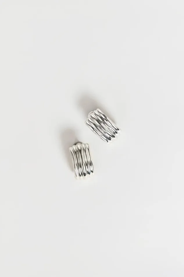 MEGA WATERFALL EARRING SILVER Women DISSH The Gift Shop