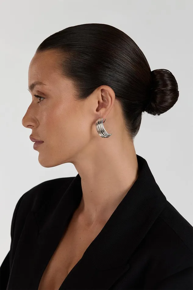 MEGA WATERFALL EARRING SILVER Women DISSH The Gift Shop