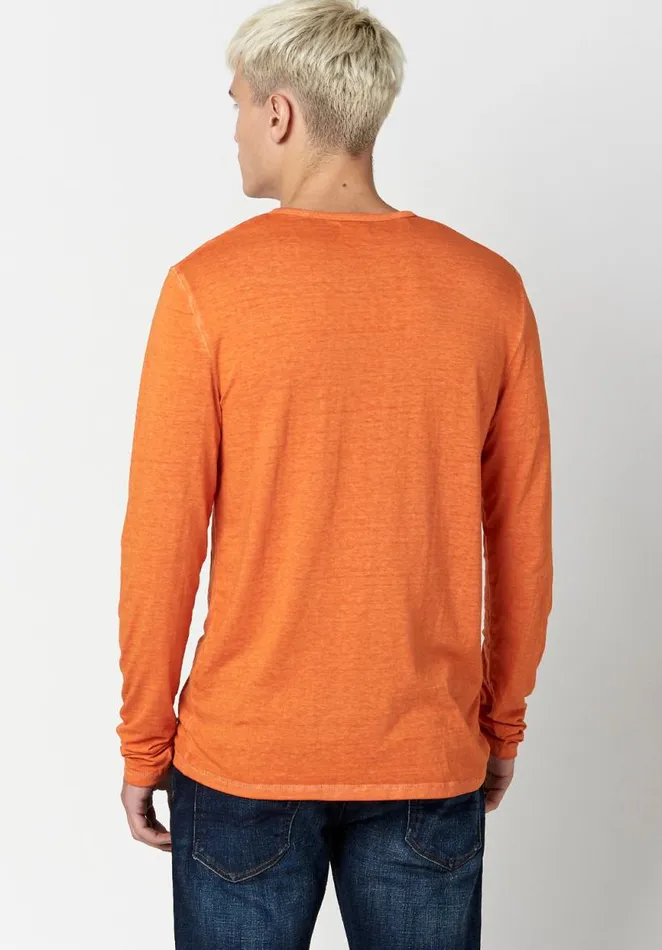 Men Burnout Jersey Kaduk Henley Star Buffalo David Bitton Tops and Tees