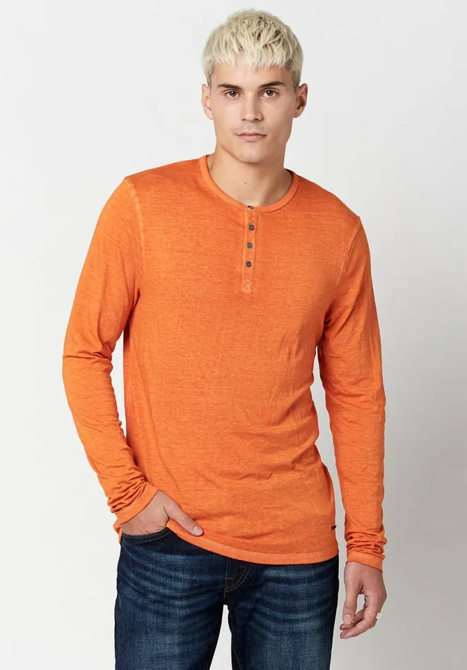 Men Burnout Jersey Kaduk Henley Star Buffalo David Bitton Tops and Tees