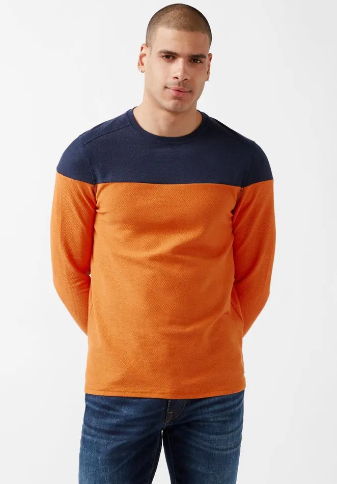 Men Colorblocked Kivor LongSleeve Fico Buffalo David Bitton Sweaters