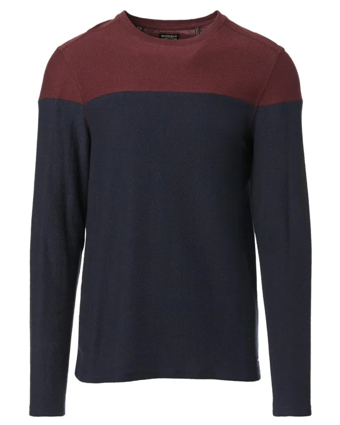 Men Colorblocked Kivor LongSleeve Fico Buffalo David Bitton Sweaters