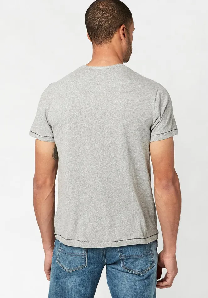 Men Crackled Print Kuddy TShirt Heather Grey Buffalo David Bitton Tops and Tees