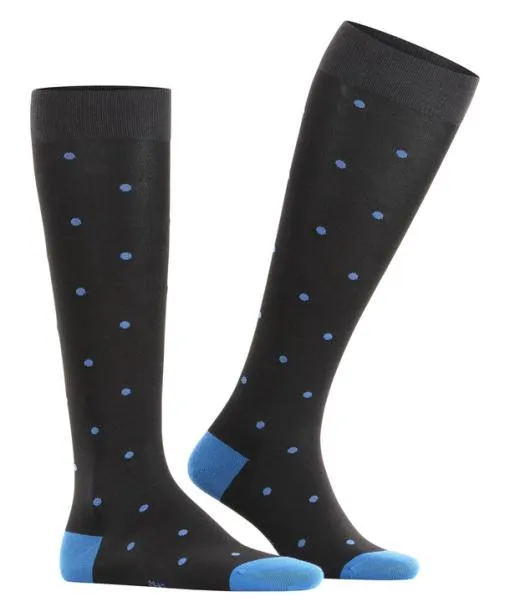 Men Dot Men Kneehigh Socks Black FALKE Knee High Socks