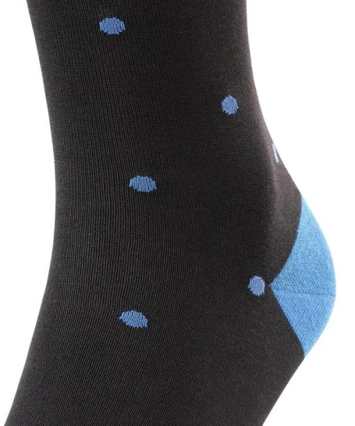 Men Dot Men Kneehigh Socks Black FALKE Knee High Socks