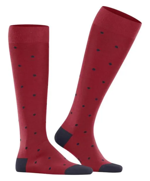 Men Dot Men Kneehigh Socks Scarlet FALKE Knee High Socks