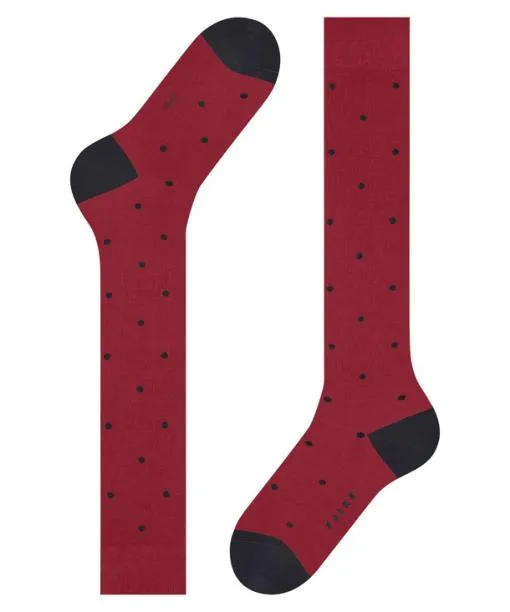 Men Dot Men Kneehigh Socks Scarlet FALKE Knee High Socks