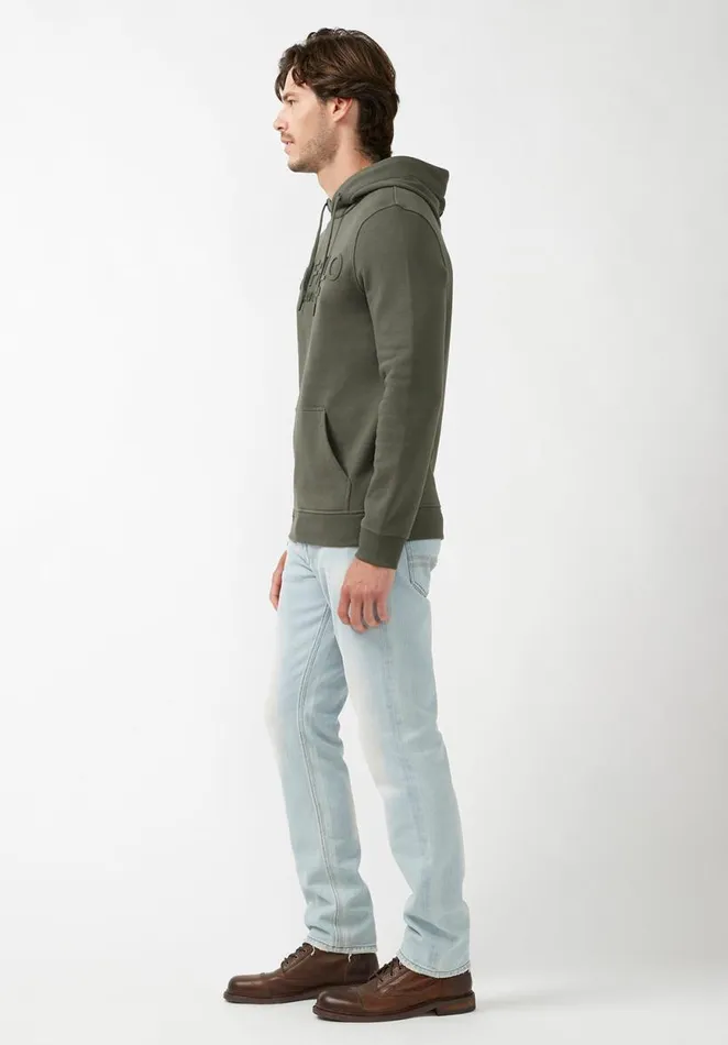 Men Fadol Thyme Men039s Fleece Hoodie Thyme Buffalo David Bitton Sweatshirts and Hoodies
