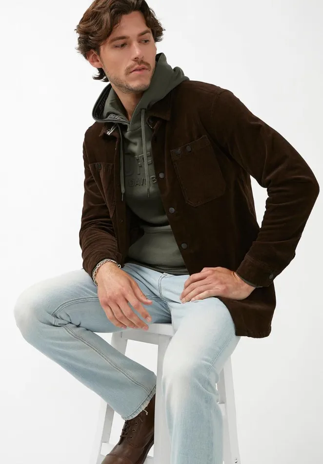 Men Fadol Thyme Men039s Fleece Hoodie Thyme Buffalo David Bitton Sweatshirts and Hoodies