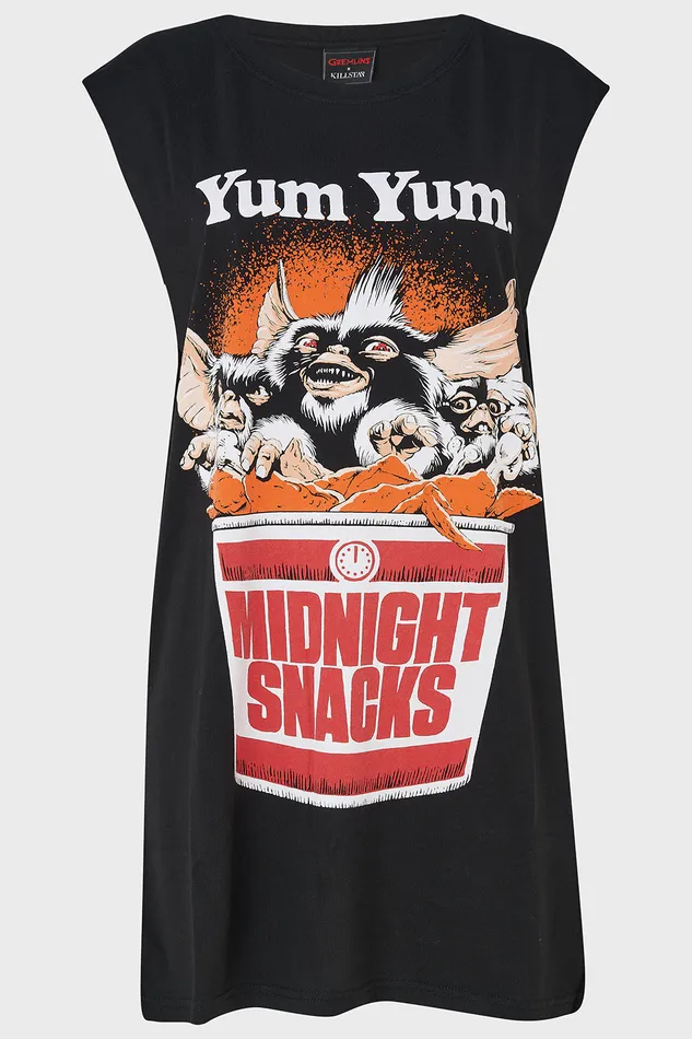 Men Graphic Tops Killstar Midnight Snacks Graphic Vest