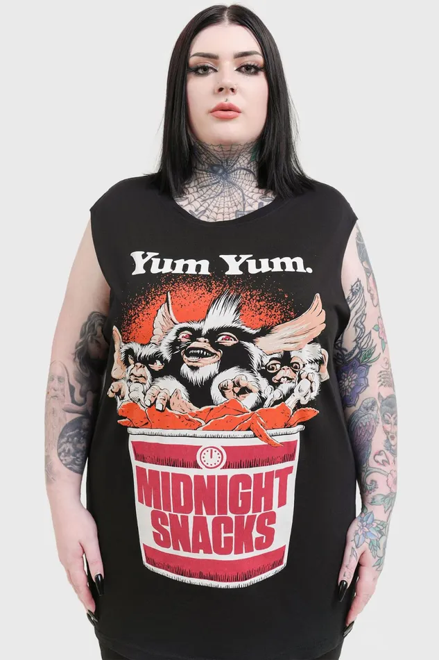 Men Graphic Tops Killstar Midnight Snacks Graphic Vest
