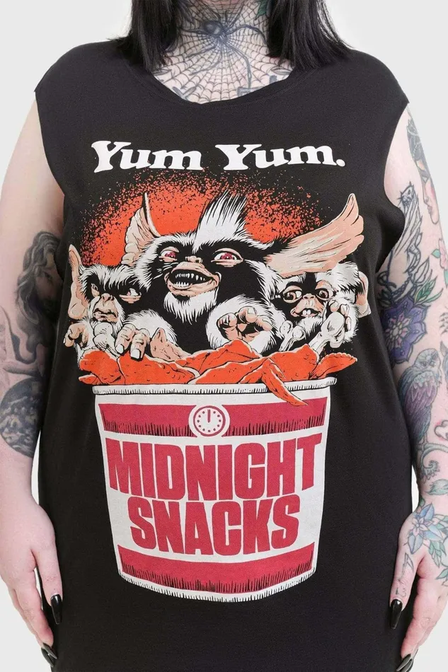 Men Graphic Tops Killstar Midnight Snacks Graphic Vest