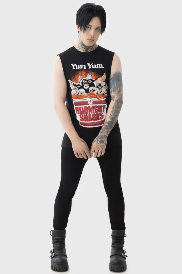 Men Graphic Tops Killstar Midnight Snacks Graphic Vest