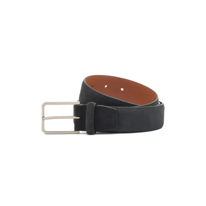 Men Grey Suede Adjustable Belt Santoni Belts
