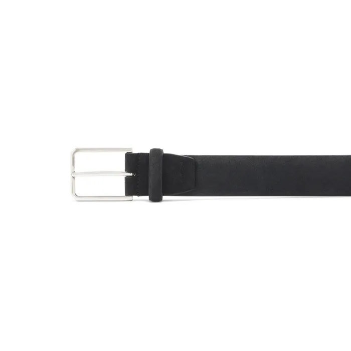 Men Grey Suede Adjustable Belt Santoni Belts