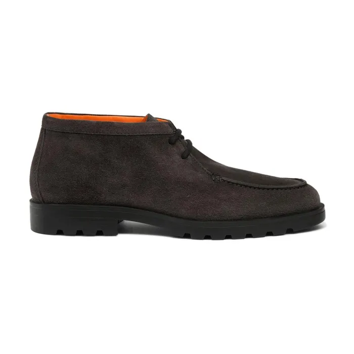 Men Grey Suede Desert Boot Santoni Boots