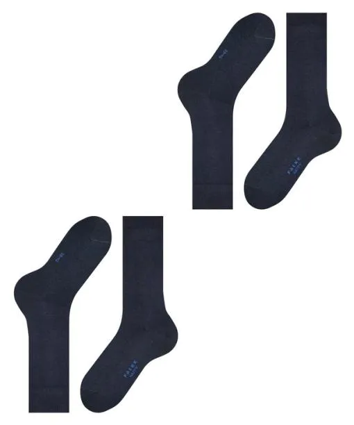 Men Happy 2Pack Men Socks Dark Navy FALKE Socks