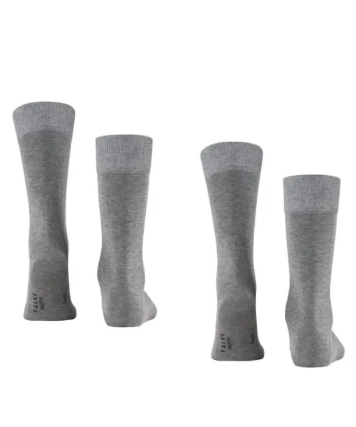 Men Happy 2Pack Men Socks Light Greymel FALKE Socks