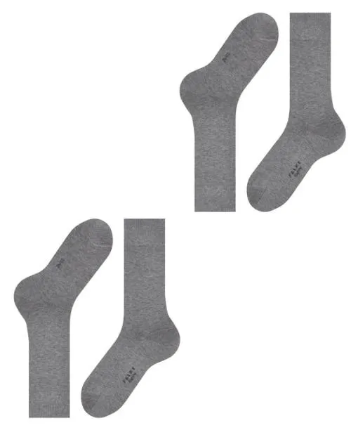 Men Happy 2Pack Men Socks Light Greymel FALKE Socks