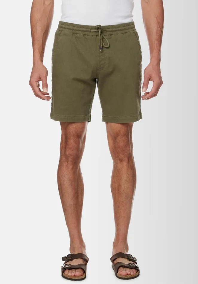 Men Higgers Cotton Twill Blend White Shorts Milk Buffalo David Bitton Shorts