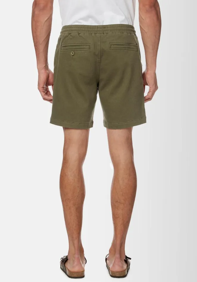Men Higgers Cotton Twill Blend White Shorts Milk Buffalo David Bitton Shorts