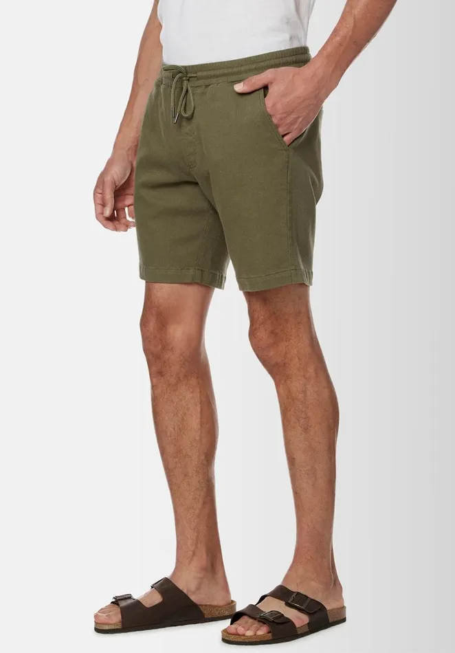 Men Higgers Cotton Twill Blend White Shorts Milk Buffalo David Bitton Shorts
