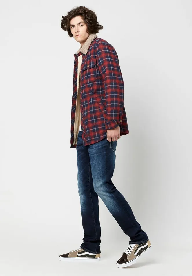 Men High Country Sahot Shacket Red Ochre Buffalo David Bitton Jackets