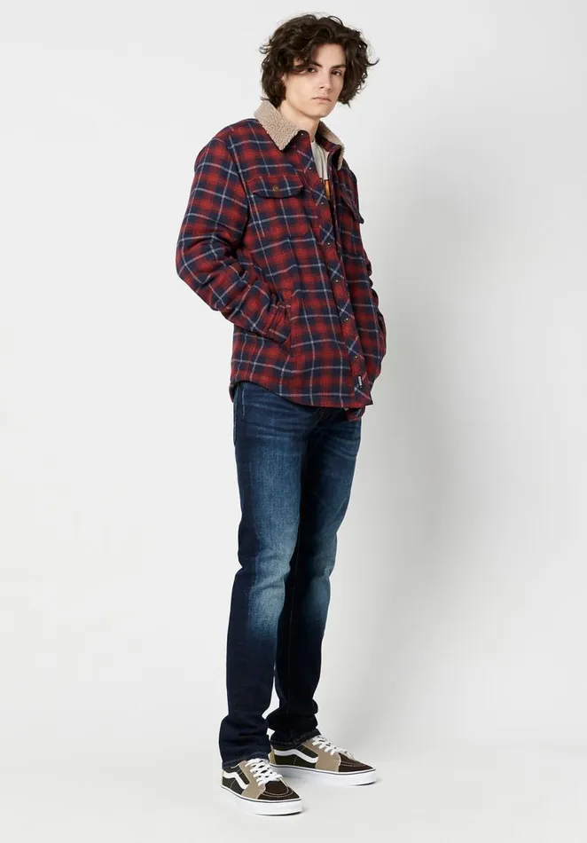 Men High Country Sahot Shacket Red Ochre Buffalo David Bitton Jackets