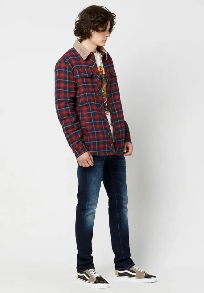 Men High Country Sahot Shacket Red Ochre Buffalo David Bitton Jackets