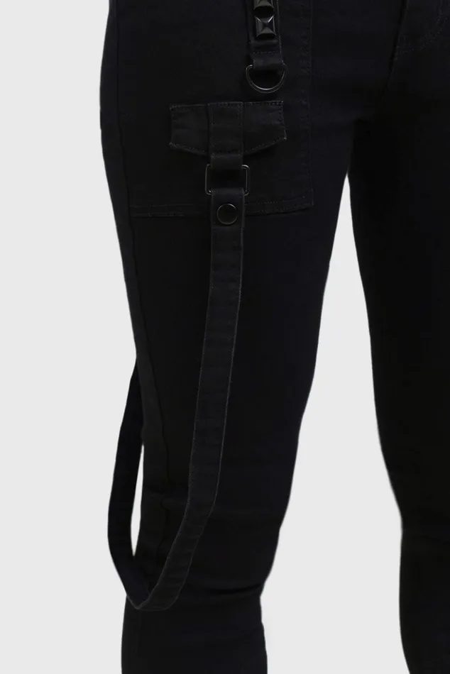 Men Jeans and Trousers Killstar Kihilist Bondage Trousers