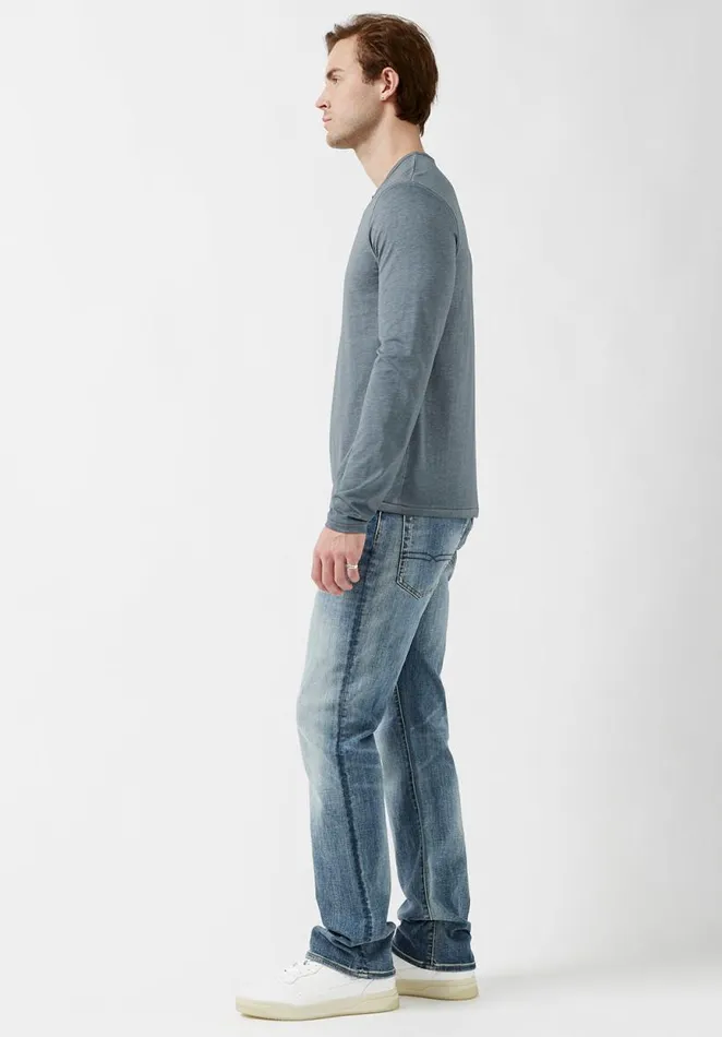 Men Kaduk Mirage Blue LongSleeve Mens Top Mirage Buffalo David Bitton Tops and Tees