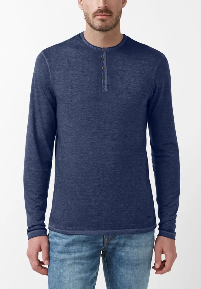 Men Kaduk Navy LongSleeve Mens Top Whale Buffalo David Bitton Tops and Tees