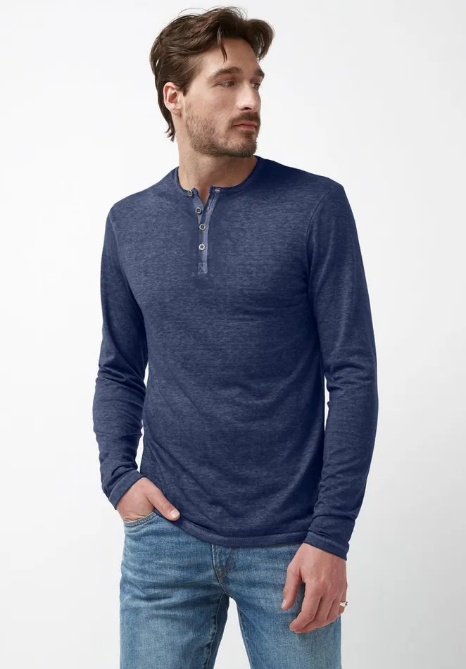 Men Kaduk Navy LongSleeve Mens Top Whale Buffalo David Bitton Tops and Tees