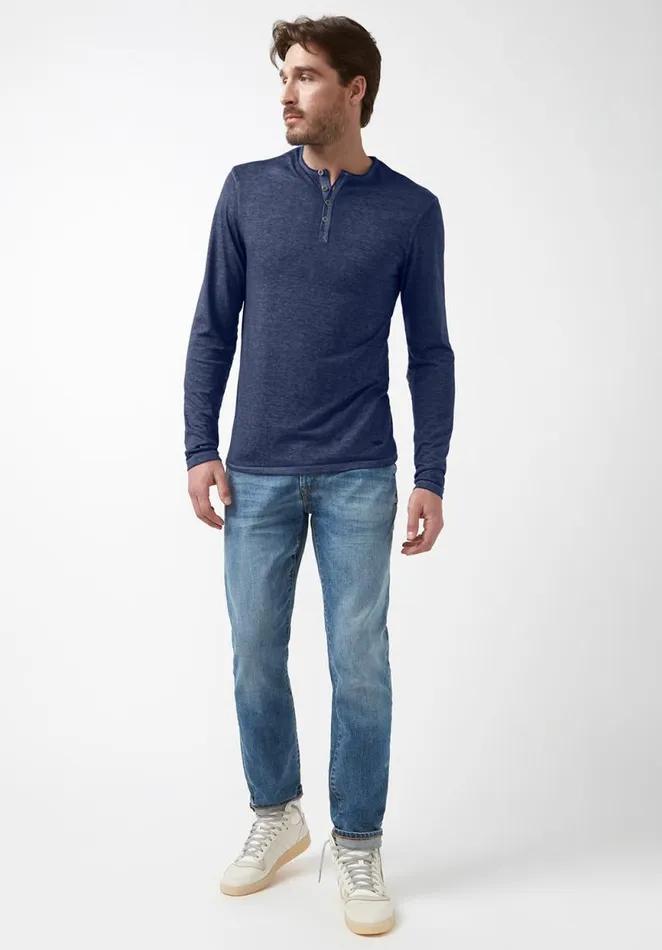 Men Kaduk Navy LongSleeve Mens Top Whale Buffalo David Bitton Tops and Tees