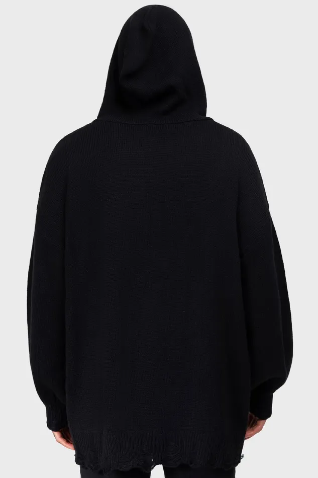 Men Knitwear Killstar Darkmoor Academy Hooded Cardigan