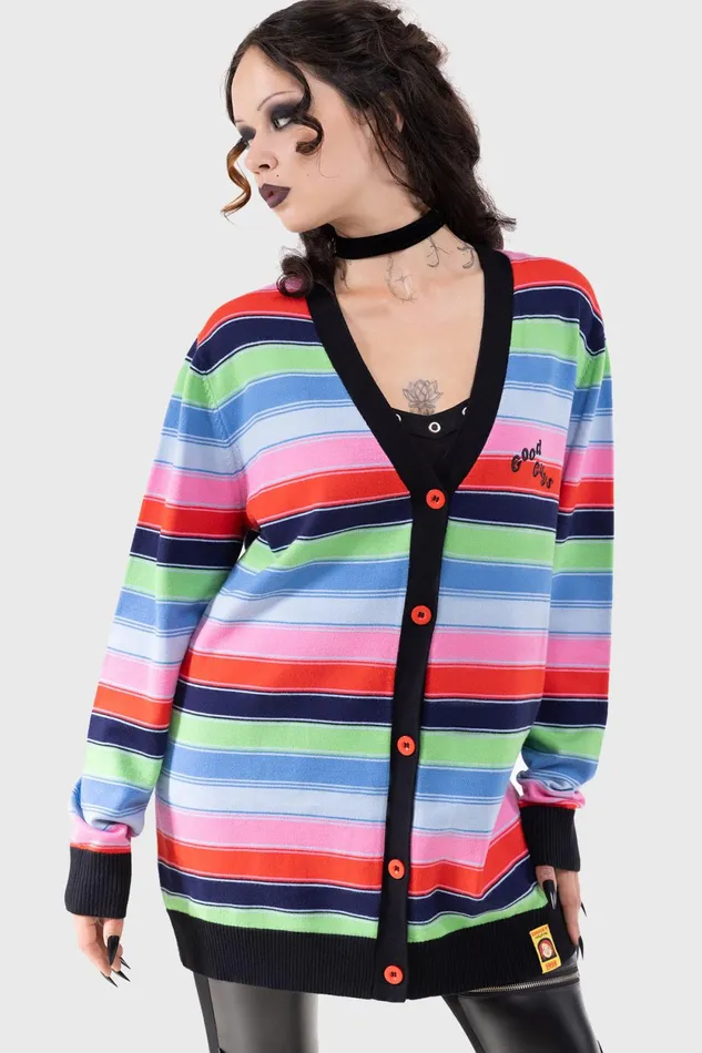 Men Knitwear Killstar Good Guys Finish Last Knit Cardigan