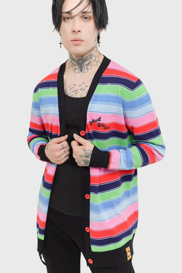 Men Knitwear Killstar Good Guys Finish Last Knit Cardigan