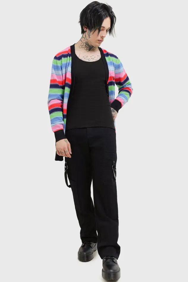Men Knitwear Killstar Good Guys Finish Last Knit Cardigan
