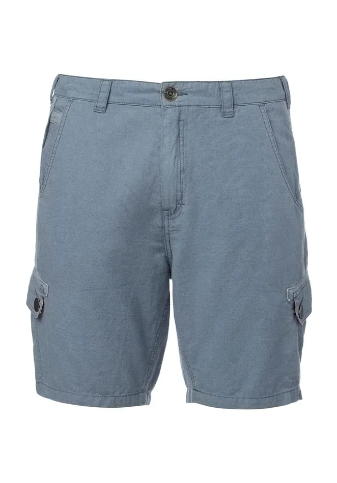 Men Linen Twill Havane Mirage Blue Shorts Mirage Buffalo David Bitton Shorts