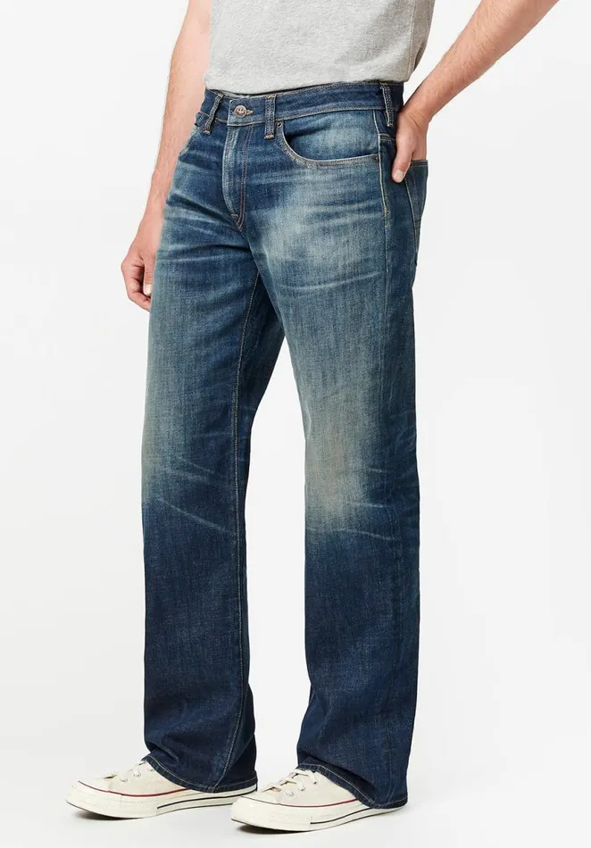 Men Loose Fit Matt Vintage Jeans Indigo Buffalo David Bitton Loose Fit Matt
