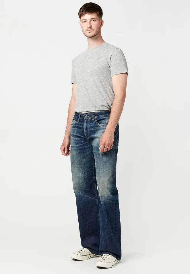 Men Loose Fit Matt Vintage Jeans Indigo Buffalo David Bitton Loose Fit Matt