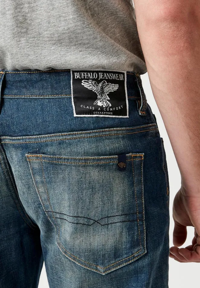 Men Loose Fit Matt Vintage Jeans Indigo Buffalo David Bitton Loose Fit Matt