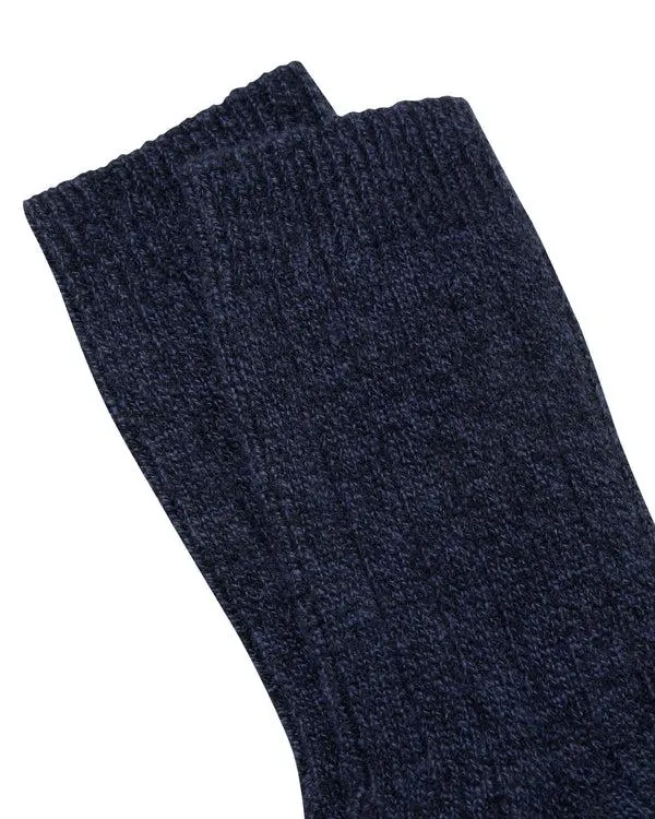 Men Men039s Rib Cashmere House SocksIn Hurricane Blue Hurricane Blue NPeal Socks