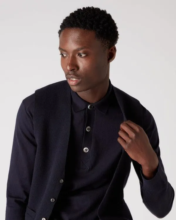 Men Men039s The Chelsea Milano Cashmere WaistcoatIn Navy Blue Navy Blue NPeal Gilets and Waistcoats