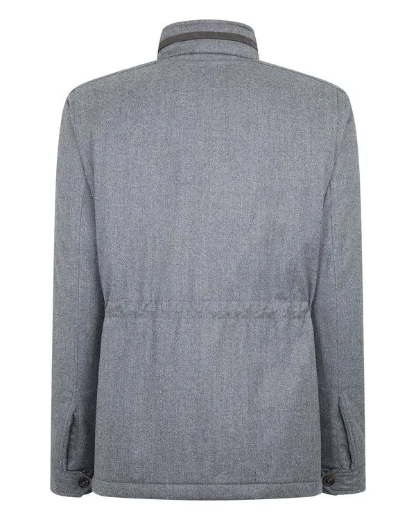 Men Men039s Utility JacketIn Flannel Grey Flannel Grey NPeal Coats and Jackets