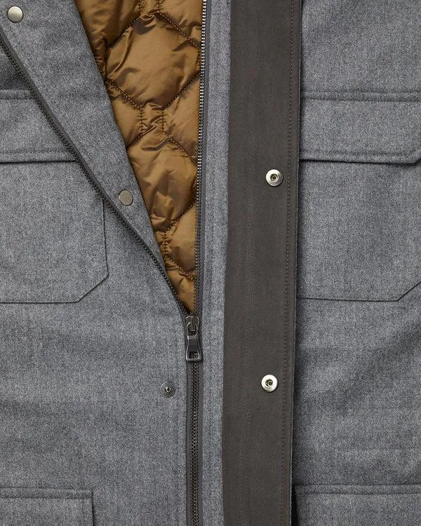 Men Men039s Utility JacketIn Flannel Grey Flannel Grey NPeal Coats and Jackets