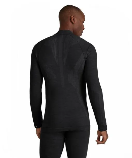 Men Men Long Sleeve Shirt WoolTech Black FALKE Long Sleeve Shirts