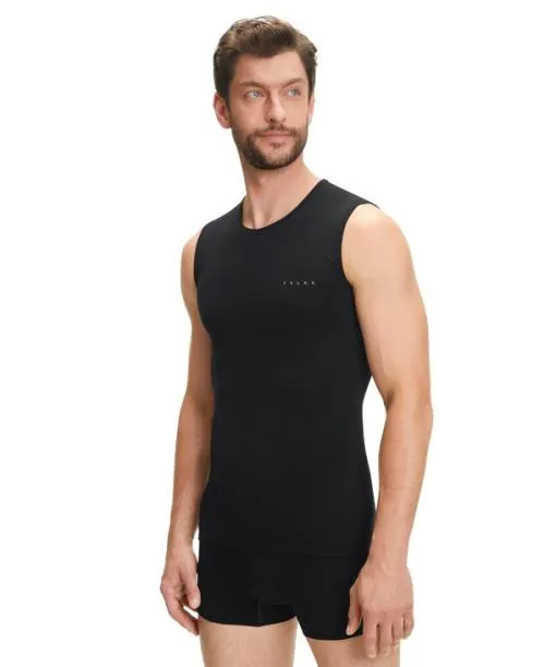 Men Men Singlet Warm Black FALKE Short Sleeve Shirts